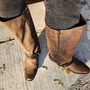 Y2K Golden Goose Distressed Leather Western Boots – Sz 10 US 🇮🇹